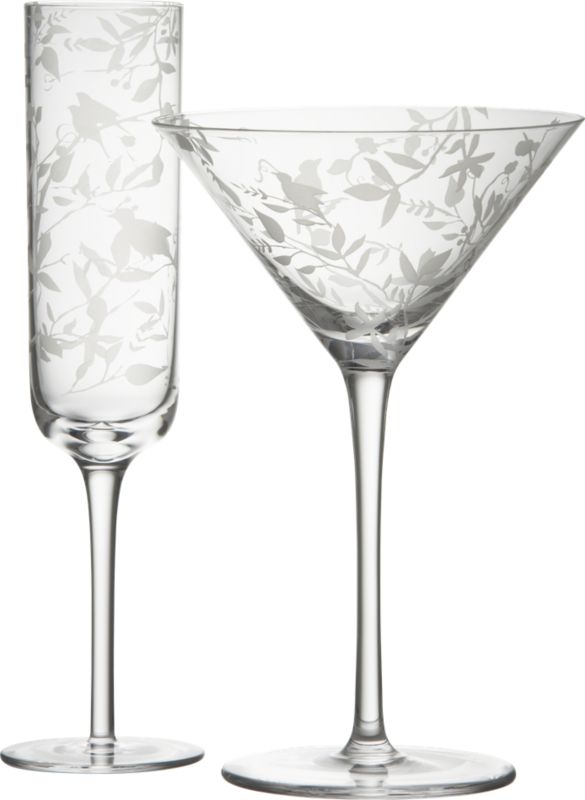 wisteria stemware shopping in CB2 cocktail and wine glasses from cb2.com