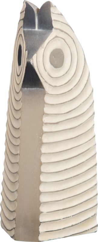 wood meowl sculpture