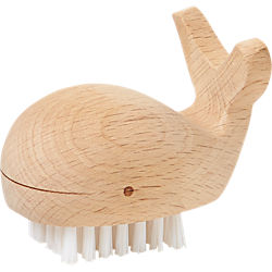 wooden whale nail brush