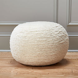 wool wrap pouf