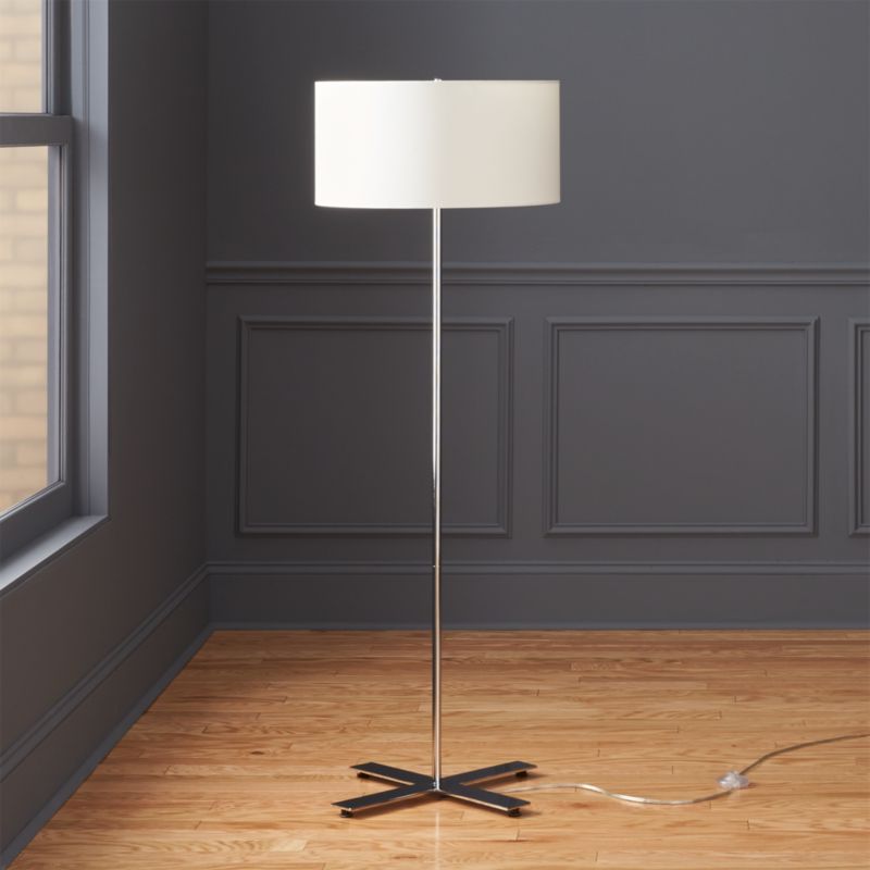 x base chrome floor lamp | CB2