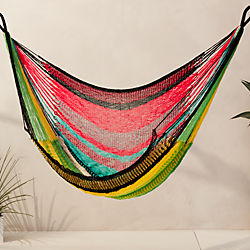 yellow leaf hammock chair