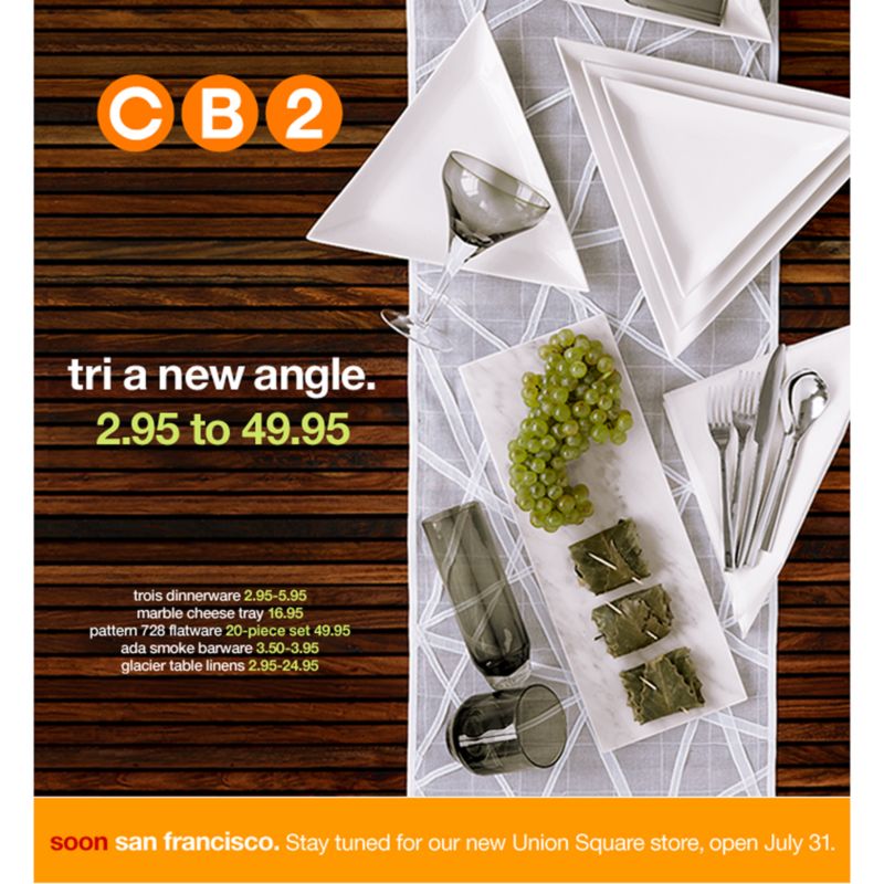 modern angles in dining from just 2.95
