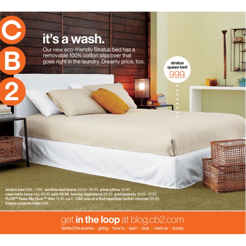 meet our modern new slipcovered bed...dreamy price, too