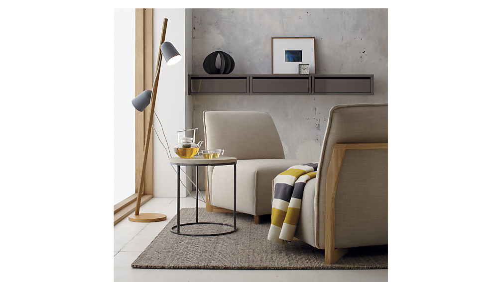 slice grey wall mounted storage shelf CB2