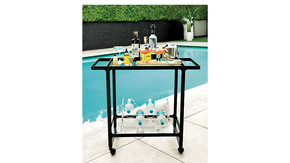 dolce vita outdoor bar cart CB2