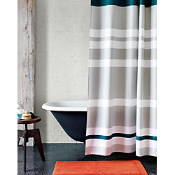 lively blue shower curtain