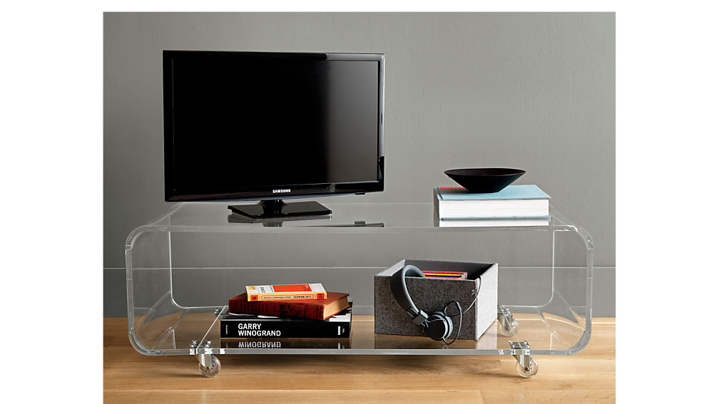 peekaboo acrylic media console | CB2