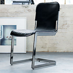 rake black nickel chair