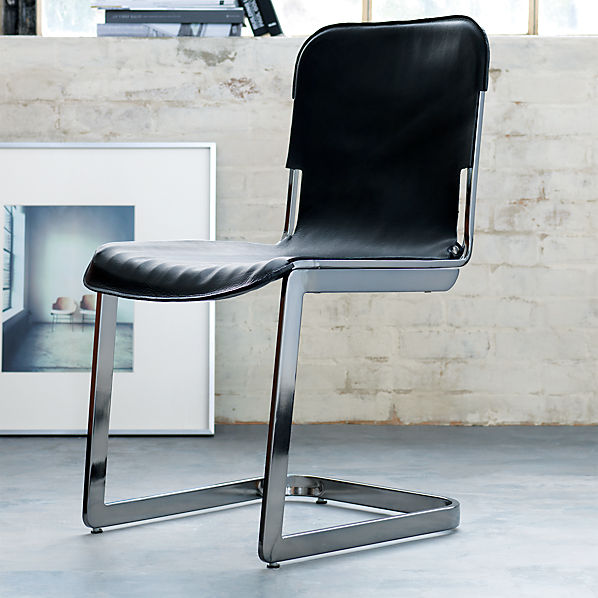 rake black nickel chair