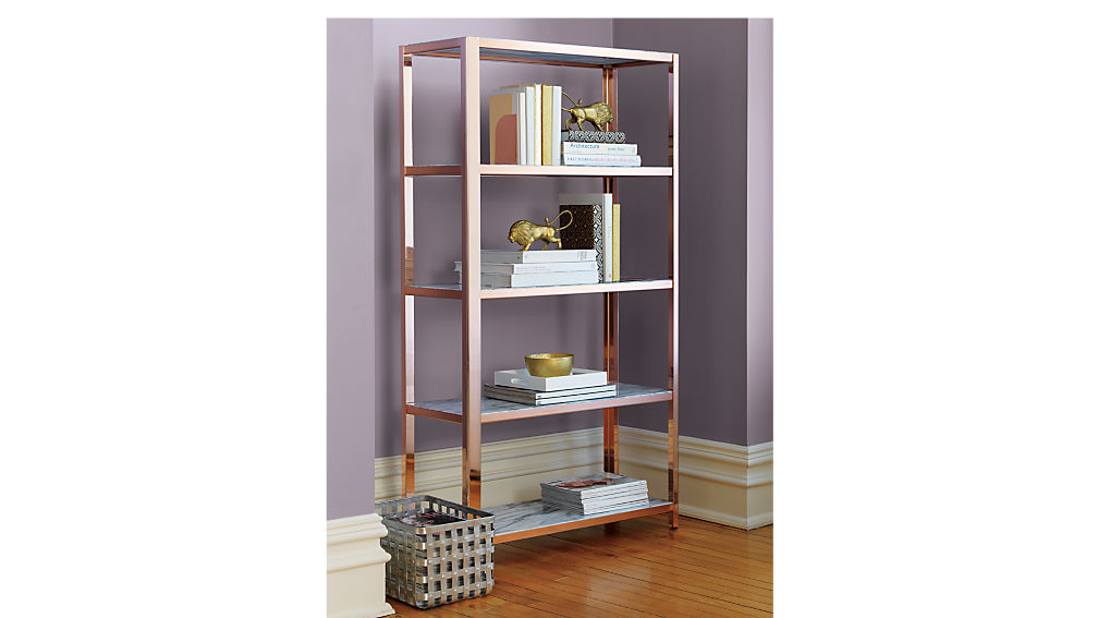 via marble bookcase CB2