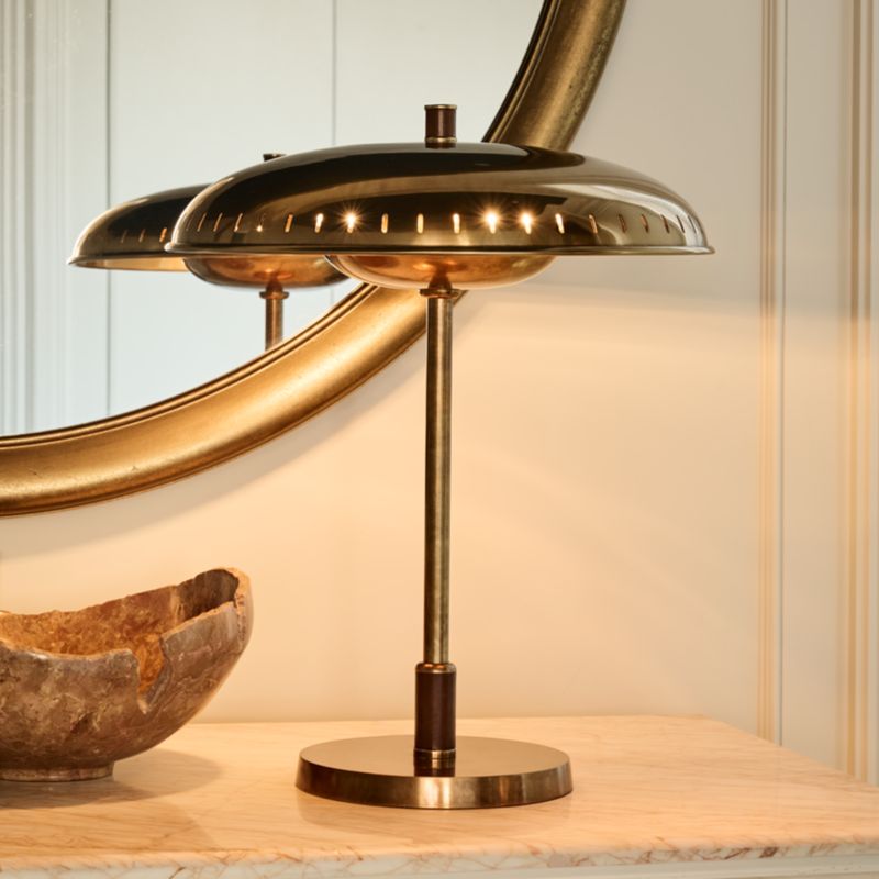  Atelier Aged Brass Table Lamp by Todd Snyder 