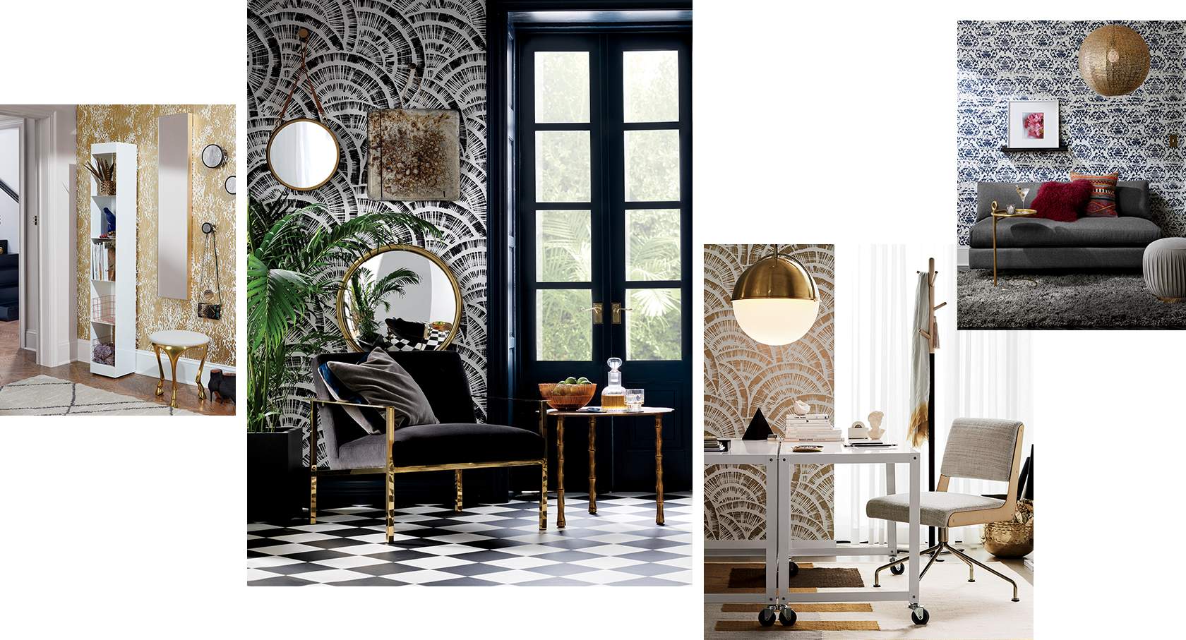 Unique Curtains and Wallpaper CB2