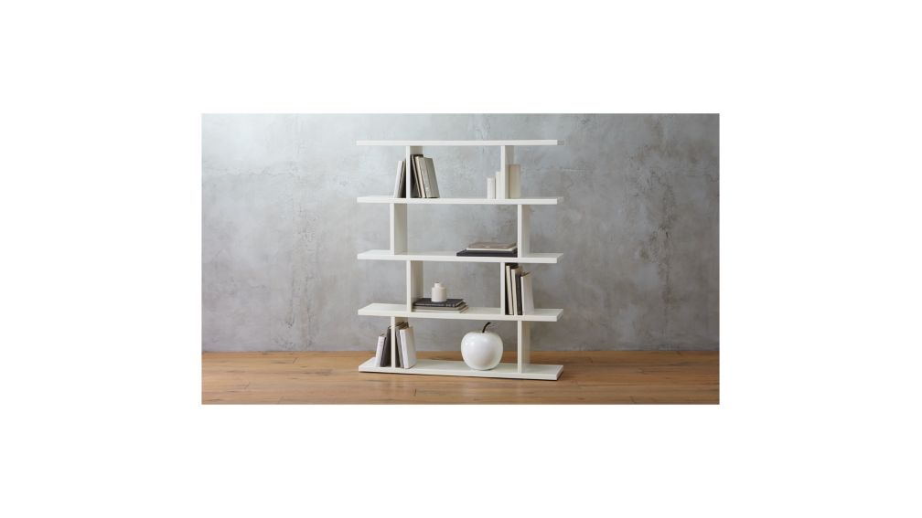 3.14 modern white bookcase + Reviews | CB2