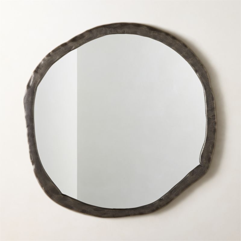 Abel Black Round Wall Mirror 34