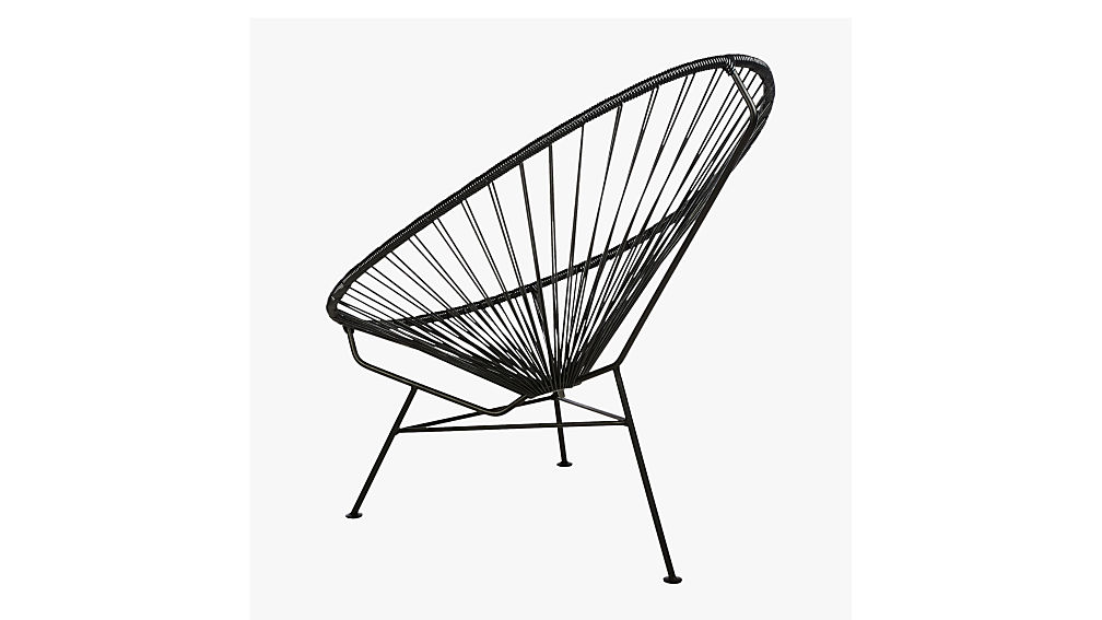 acapulco black egg outdoor chair CB2