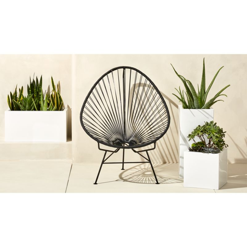 outdoor black acapulco chair | CB2