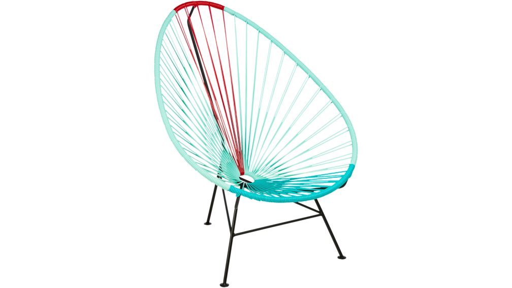 outdoor red blue acapulco chair CB2