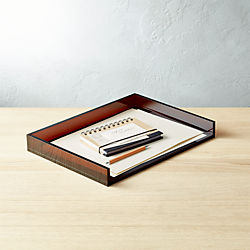 Acrylic Amber Letter Tray