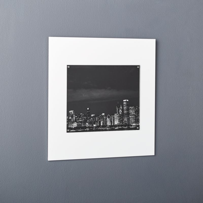acrylic white 8x10 picture frame CB2
