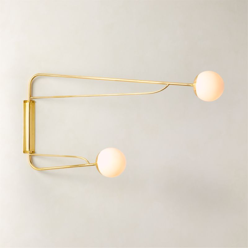 Natalia Onyx and Brass Wall Sconce