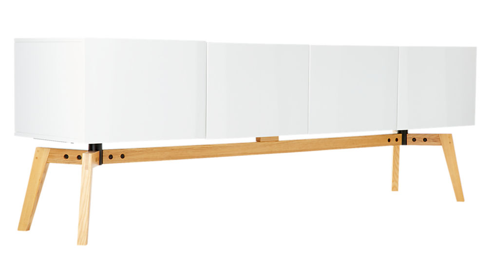 Alba Large White Lacquer Credenza | CB2