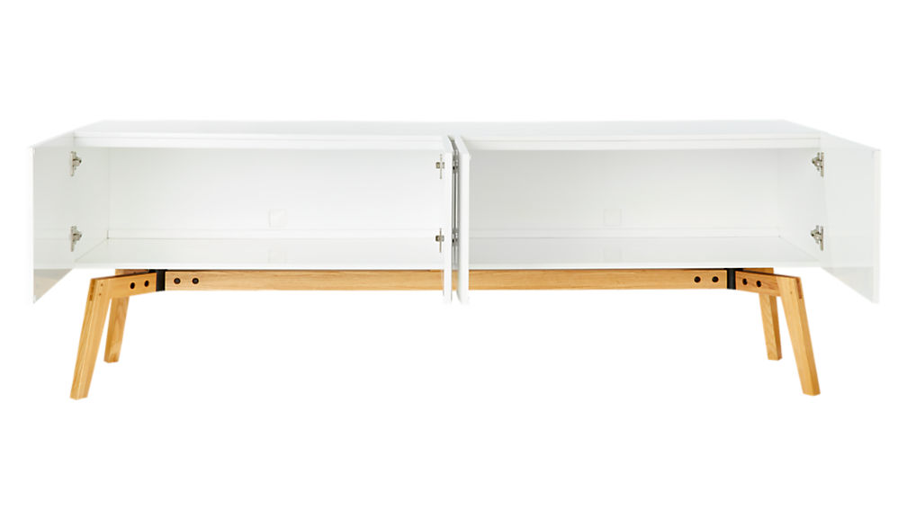 Alba Large White Lacquer Credenza | CB2