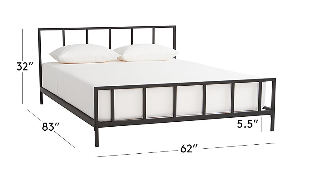 alchemy matte black queen bed | CB2