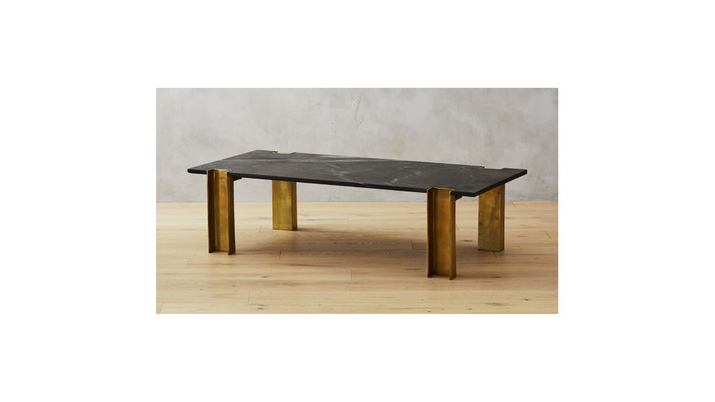 Alcide Black Marble Coffee Table + Reviews | CB2