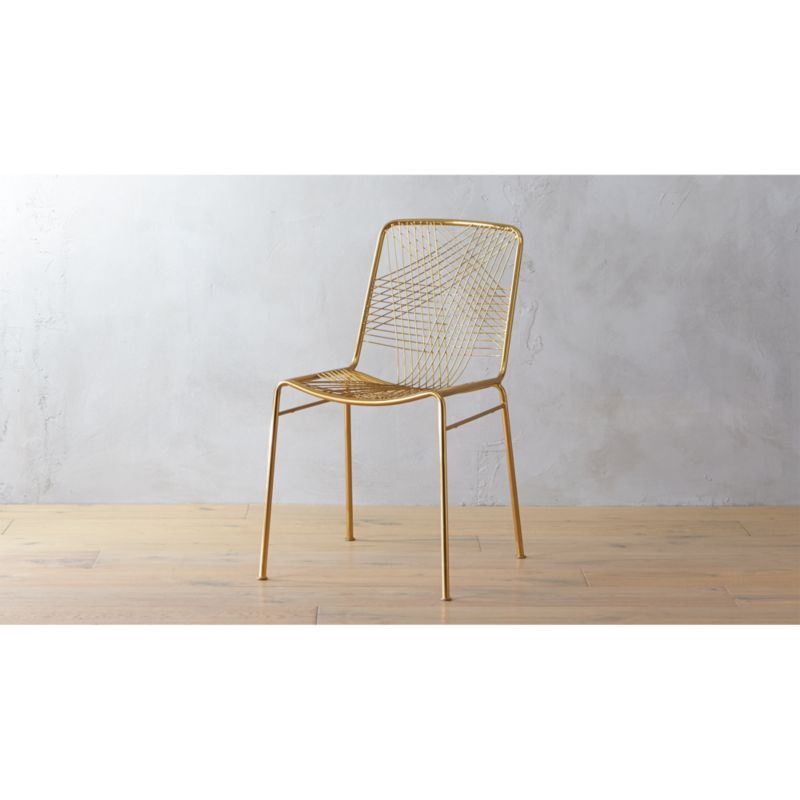 alpha brass chair CB2