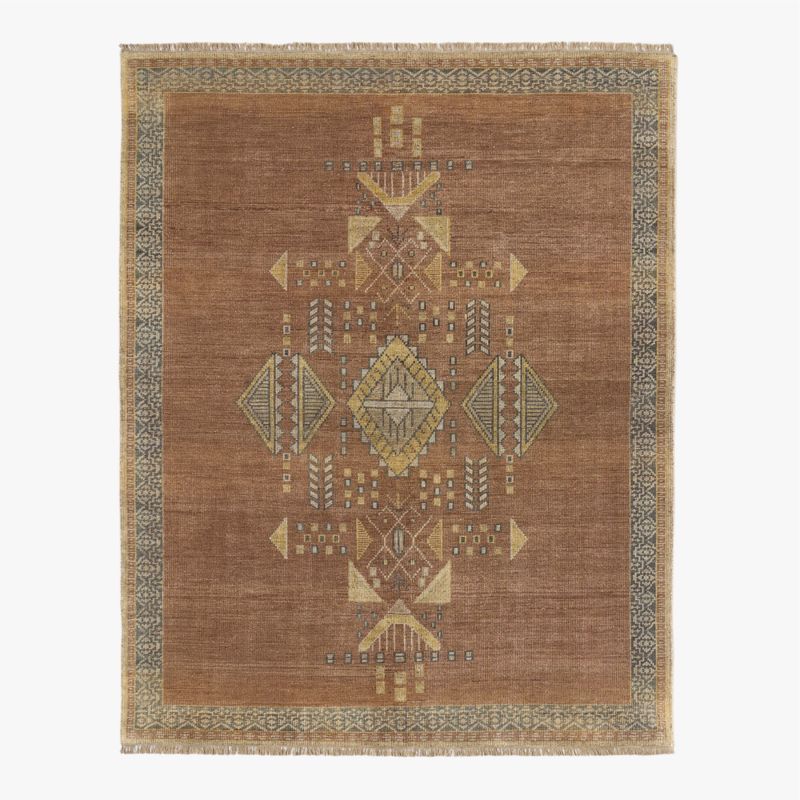 Fiora Hand-Knotted Light Brown New Zealand Wool Area Rug 8'x10'
