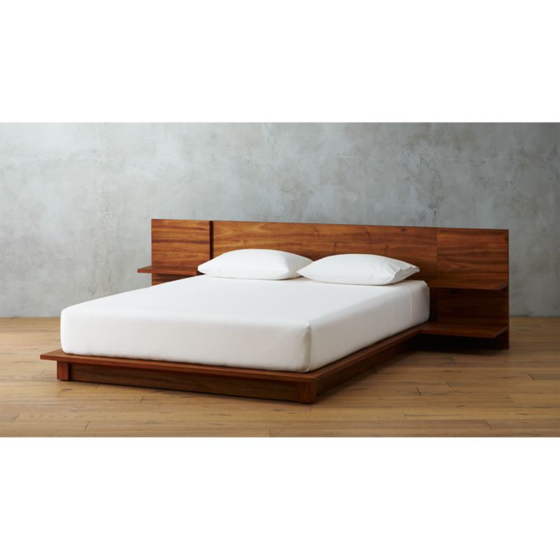 andes acacia platform bed | CB2