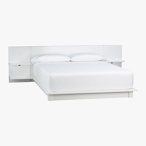 andes white bed in bedroom furniture  CB2
