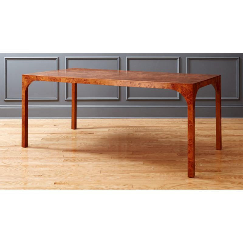 burl wood dining room table