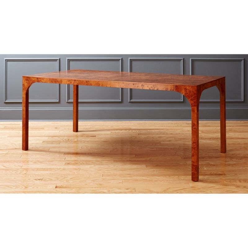 burl wood dining table | CB2