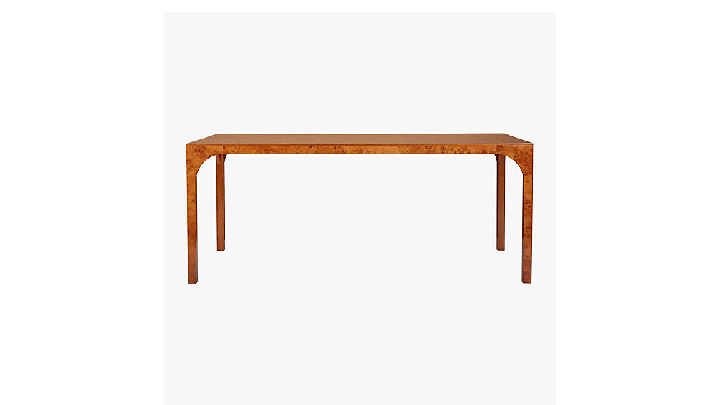 aqua virgo burl dining table | CB2