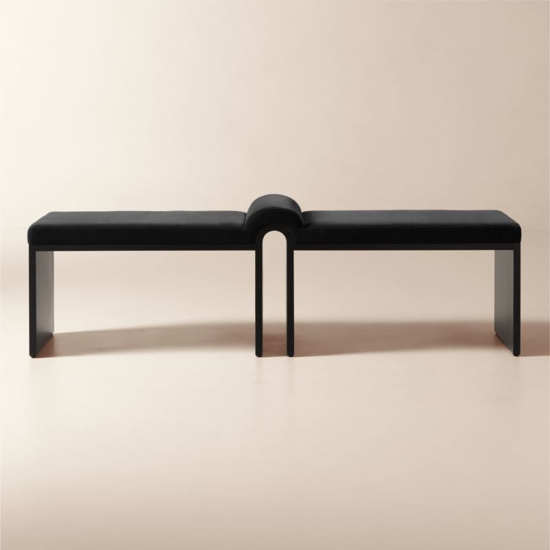 Stature 67" Warm White Boucle Bench