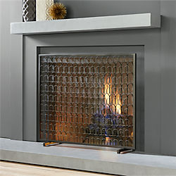 arch fireplace screen