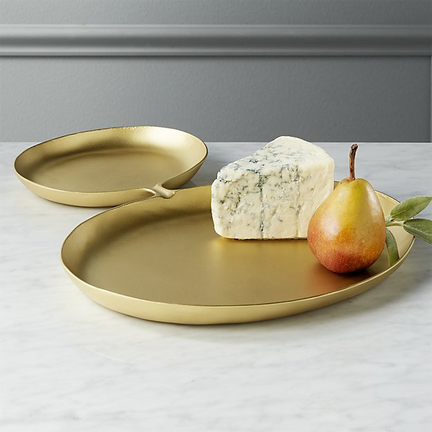 arnold gold serving platter CB2