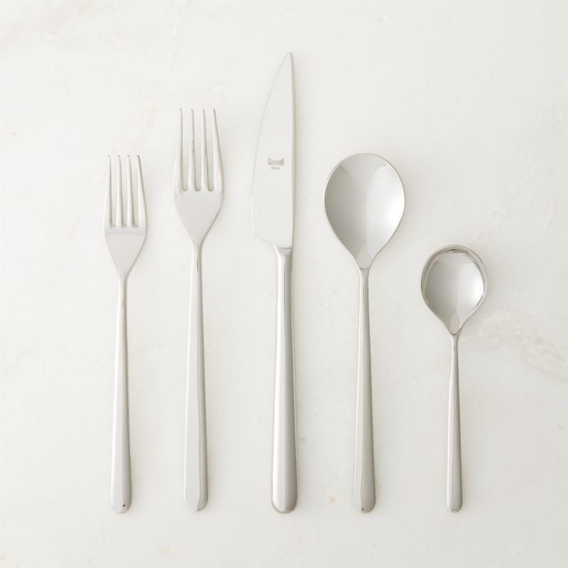 Rush 20-Piece Brushed Black Flatware Set