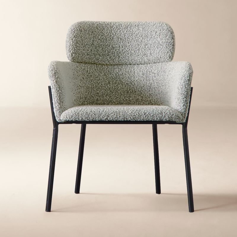 Azalea Black and White Boucle Dining Chair Set of 4