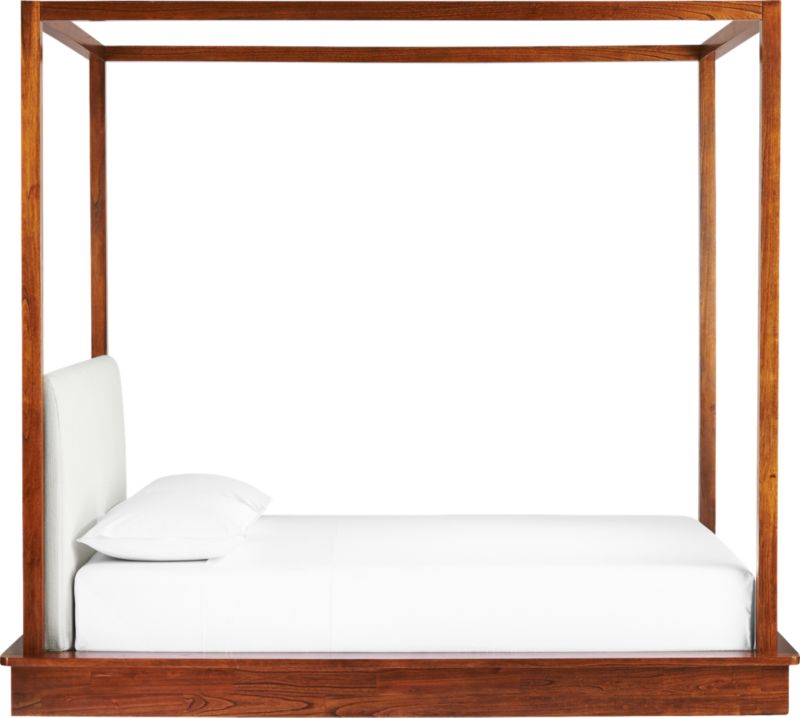 Bali wood on sale canopy bed