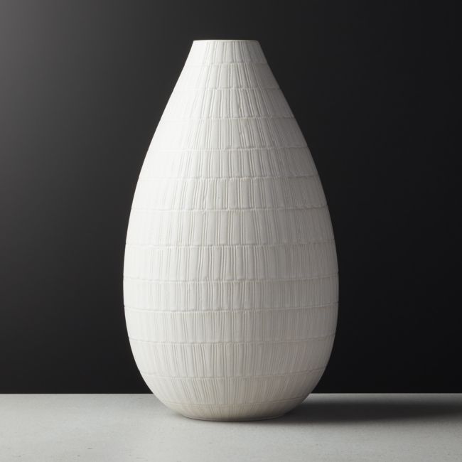 Online Designer Living Room Basel Ivory Teardrop Vase