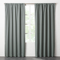 Graphite Grey Basketweave II Curtain Panel