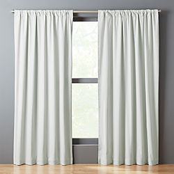 Silver Grey Basketweave II Curtain Panel