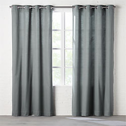 basketweave graphite curtain panel
