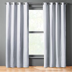 basketweave silver grey curtain panel