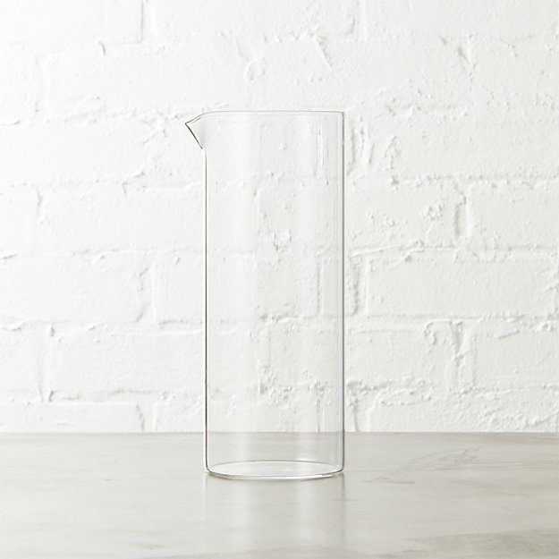beaker small glass pitcher CB2