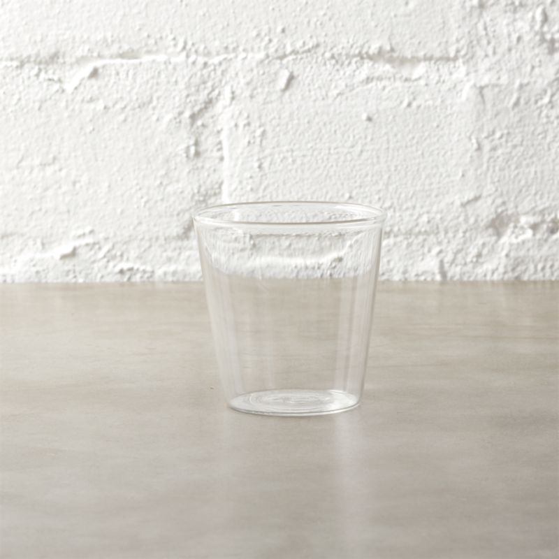 beaker glass tea light candle holder CB2