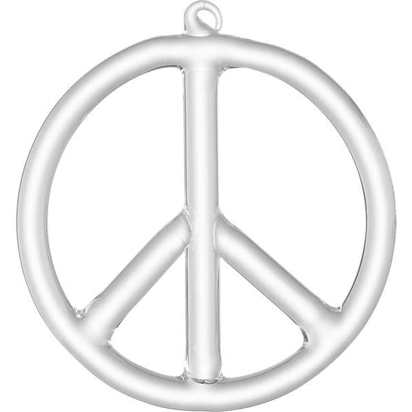 beaker glass peace sign ornament in holiday  CB2